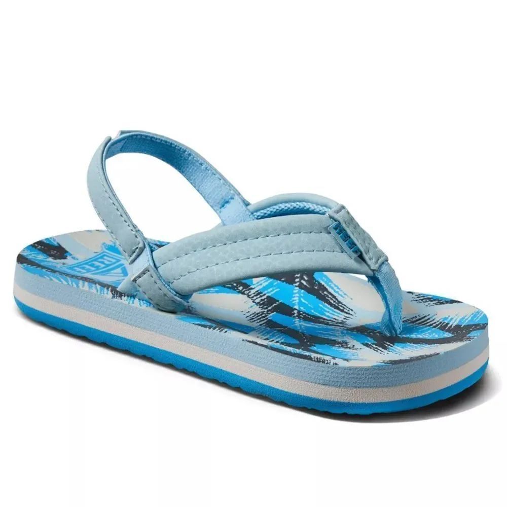 REEF Little Ahi Kids Sandals, Surf Palms, Size Kids 7, NWT